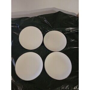 Franciscan Porcelain Simplicity 8.25" Salad Plates White Silver